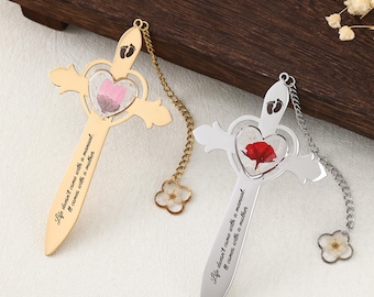 Personalized Baptism Bookmark for Baby, Custom Birth Flower Bookmark, Guardian Angel Gift, Christening Gift, Baby Keepsake Gift