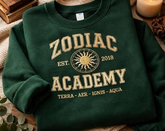Zodiac Academy Solaria Embroidered Sweatshirt, Zodiac Academy Merch, Vega Twins Shirt, Zodiac Signs Sweatshirt, Ruthless Boys Sweatshirt
