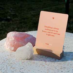 35 Daily Mindfulness Affirmation Cards + Holder | Affirmation Card Deck | Positive Affirmation Cards | Mindfulness Gift