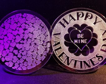 GLOWFORGE READY - 60 + Valentines Day Cut Files for Coasters, Cards, and More svg pdf eps png dxf laser cutting engraving cricut silhouette