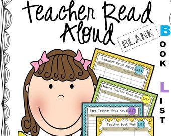 Teacher Read Aloud Blank Book List Forms