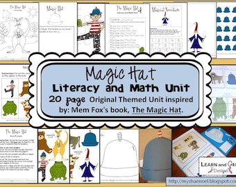 Magic Hat Literacy and Math Themed Unit with Original Illustrations