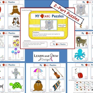 Alphabet Puzzles Game that Matches Uppercase and Lowercase Alphabet Letters image 1