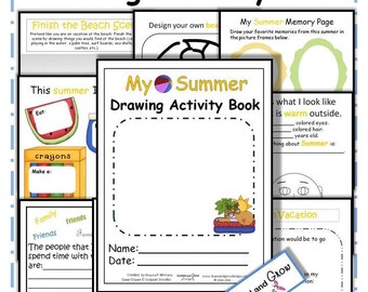 My Summer Drawing, Writing, and Activity Book for Kids