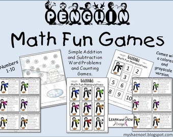 Penguin Math Fun Addition and Subtraction Games (PDF)
