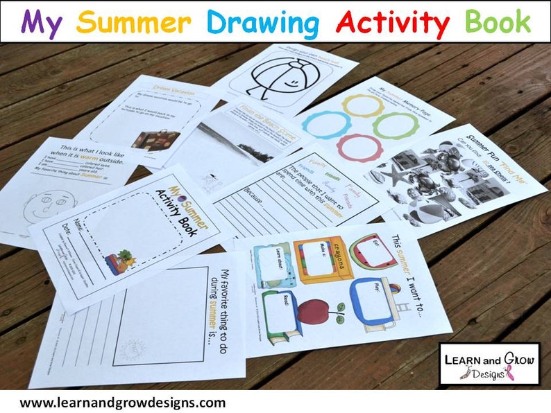 My Summer Drawing, Writing, and Activity Book for Kids image 5