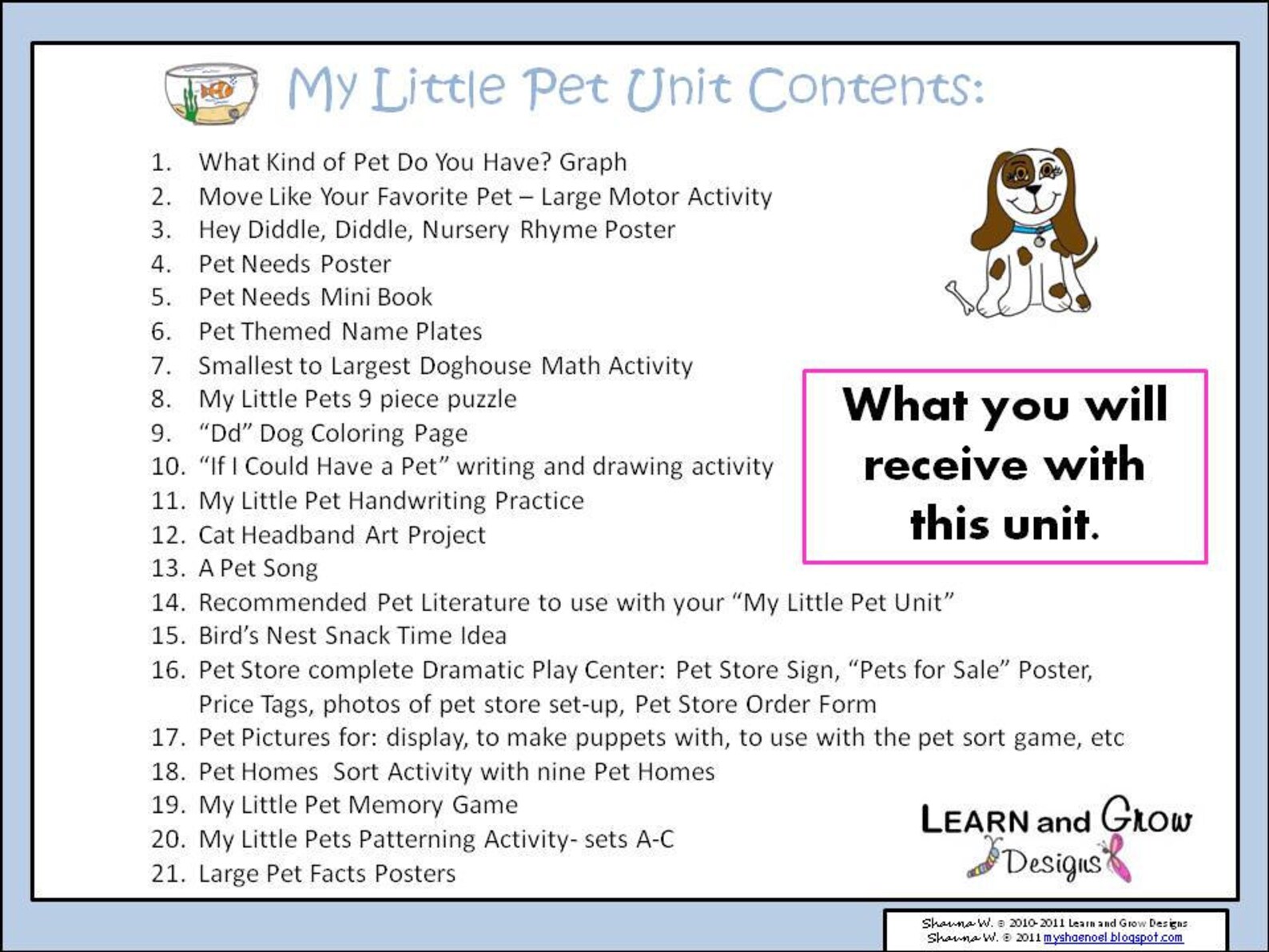 Pet Theme Learning Activities – Literacy, Math & Art (62 Page PDF ...