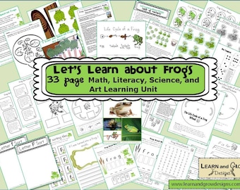 Let's Learn about Frogs Themed Learning Unit