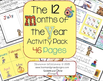 12 Months of the Year Activity Pack - UPDATED