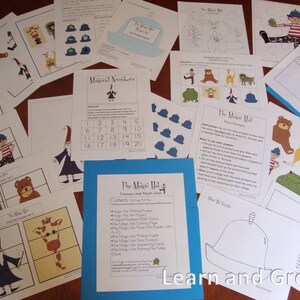 Magic Hat Literacy and Math Themed Unit with Original Illustrations image 2