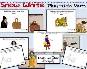 Snow White Play-doh Mats for Children
