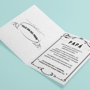 Tarjeta vintage para el Día del Padre en español con diseño clásico y mensaje emotivo, Edición Limitada No. 1 Original