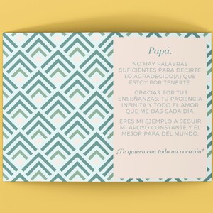 Tarjeta Digital Día del Padre en Español | Imprimible Feliz Día del Padre | Diseño Geométrico Retro para Papá