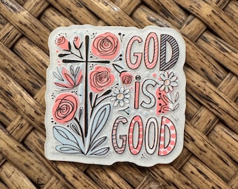 God is Good Religious Acrylic Flatback Craft Embellishment For Badge Reels, Key chains, Charms