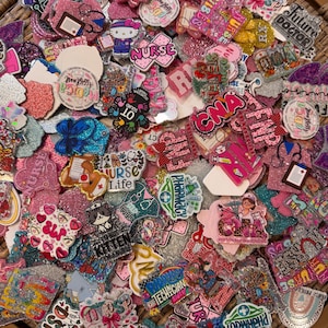 Medical Nurse Pharmacy Mystery Acrylic Flatback Embelishment Bundle:  badge Reel Toppers, magnets, junk cases, Restock 2/13