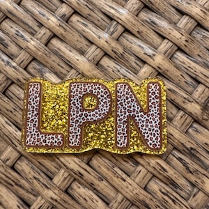 LPN Medical Leopard Acrylic Flatback Craft Embellishment