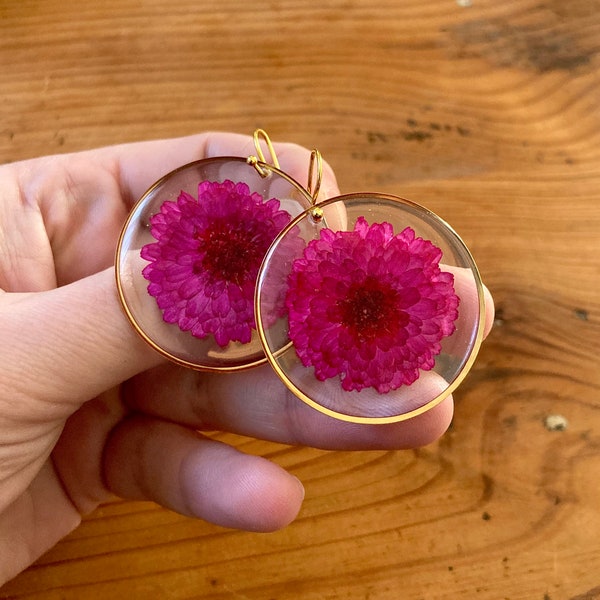 Flower Resin Jewelry Etsy
