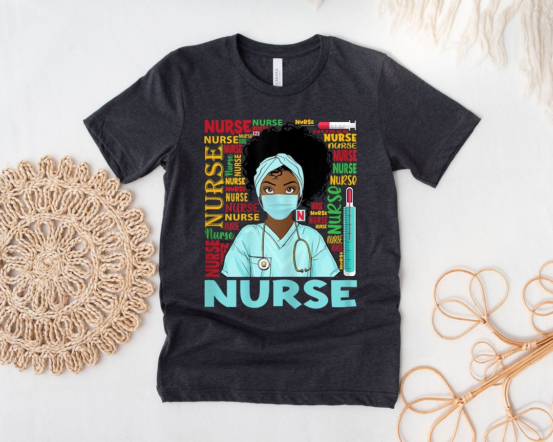 Dy Black Nurse Costume Black History Month Tshirt Black Etsy