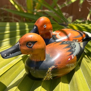 Vintage Hand-Painted Duck Pair