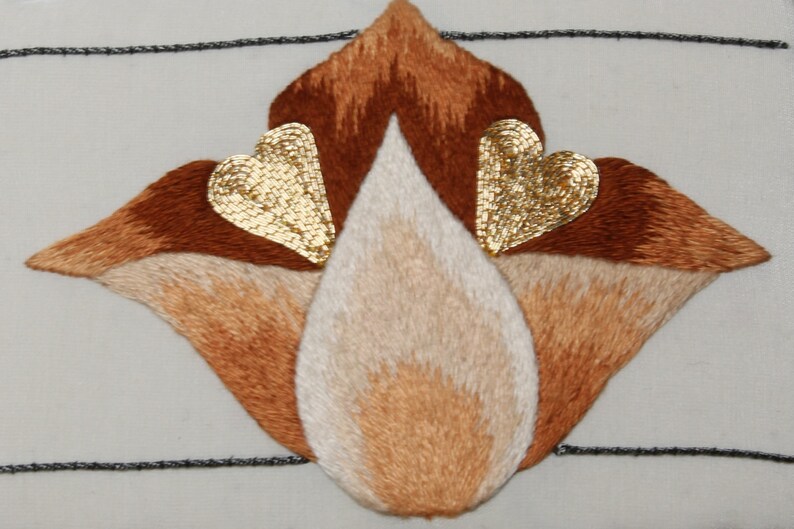 Silk Shading Embroidery Hand Stitching DIY Kit Goldwork Etsy UK