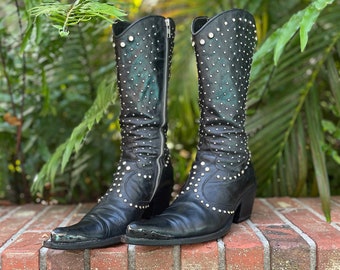 Vintage Western Boots with Rhinestones