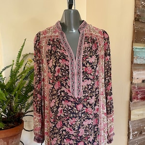 1970’s Style India Blouse - Flowing Floral