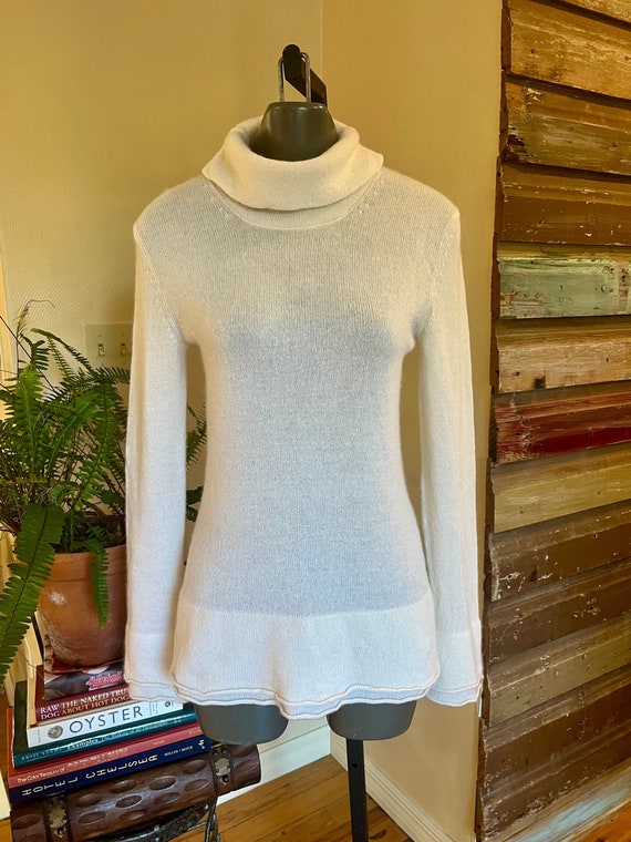 CASHMERE - Long Soft Ivory White Sweater