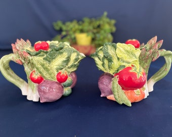 Vintage Fitz Floyd Summer Vegetable Ceramics