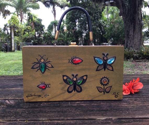 Enid Collins Vintage Box Bag Glitterbugs