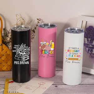 Personalized 20oz Tumbler With Name, Travel Mug, Tumbler for Teacher, Coffee Mug, Teacher Gift, Back to School Gift, Teacher Appreciation