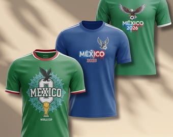 Mexico WC 2026 Soccer Fan Jersey Shirt, Green Eagle Graphic Football Tee, Unisex Gift