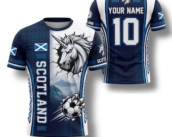 Scotland Custom T Shirt Personalized Name Number National Pride Gift