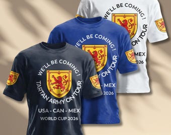 Scotland Fan Tour Shirt WC 2026, USA Canada Mexico Soccer Trip Tee, Lion Crest Style
