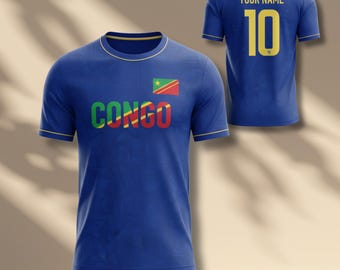 Congo Soccer Shirt Set, Custom Name Number, World Cup 2026 Fan Jerseys