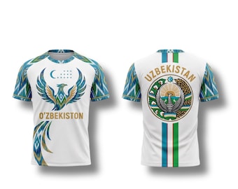 Uzbekistan Soccer Fan Shirt, White Football Tee, Supporter Gift 2026