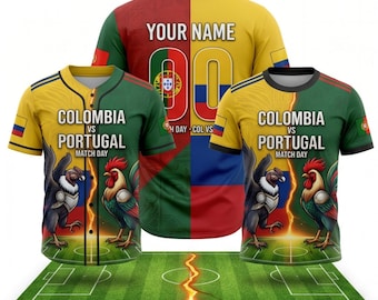 Conjunto de camiseta y jersey de béisbol para el partido Colombia vs Portugal