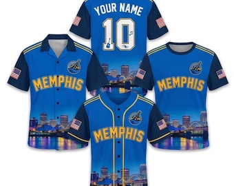 Memphis Skyline Baseball Jersey, T-Shirt, Hawaiian Shirt Set – Music City Apparel