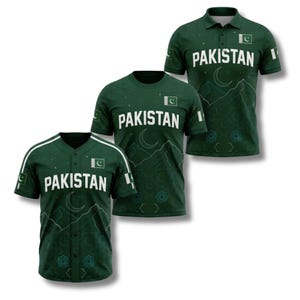 Pakistan Shirt Baseball Jersey Polo T Shirt, Flag Gift, Travel Fan Apparel