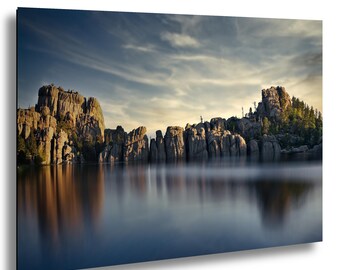 サウスダコタ州シルバン湖のウォールアート、カスター州立公園の写真プリント、ブラックヒルズのキャンバス
