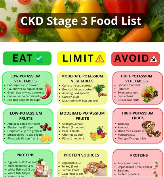 CKD Stage 3 Food List | Kidney Disease Diet Guide (PDF)