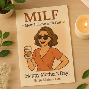 Funny Mother’s Day Card – Bold & Spicy Printable Card – Digital Download – Adult Humor Gift for Her or Him