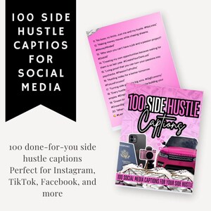 100 Side Hustle Captions for Social Media | Digital Download for Entrepreneurs