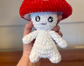 Mushroom Plushie Crochet Red