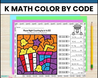 Tellen in stappen van 1 tot 100 | Wiskunde voor kleuters: Kleuren op code