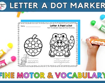 Letter A Dot Marker Alphabet Printable Differentiated Activities