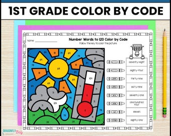 Getallen tot 120 in woorden | Wiskunde voor groep 1: Kleuren op code