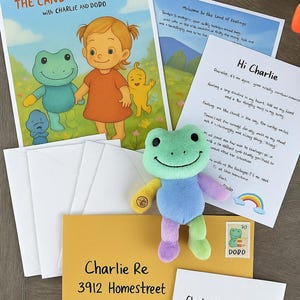 Pacote Magic Mail – Cartas e Histórias Personalizadas para Crianças | Conjunto de Aventuras de Pelúcia Personalizado | Presente de Apoio Emocional para Lembrança | Livro Ilustrado