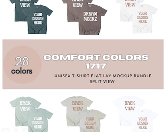 Comfort Colors 1717 T-Shirt Mockup Bundle | Front & Back (Digital Download)