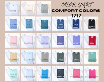 Comfort Colors 1717 Color Chart Mockup (Digital Download)