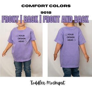 CC9018 VIOLET, Youth Comfort Colors Mockup, Kids Comfort Colors Shirt, Violet Kids Tee, Comfort Colors 9018 Mockup, Trendy Kids Mockups